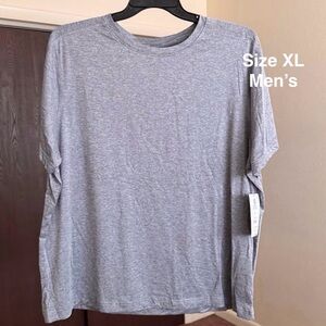 Athletic Works Men's and Big & Tall Men's Soft ButterCore Tee,XL, Sooting Grey